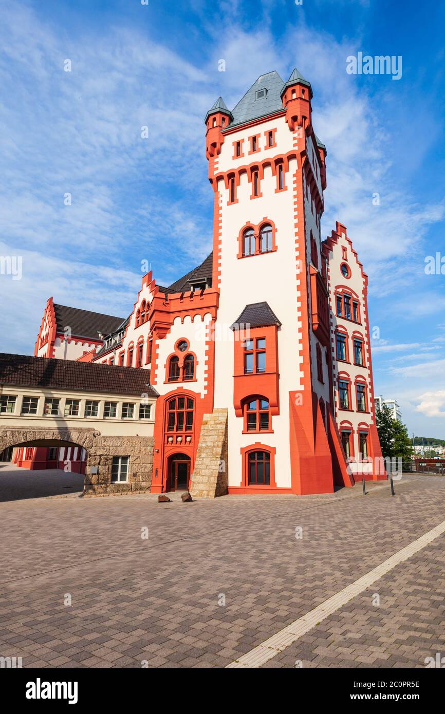 Horder Castle or Burg Hoerde at Lake Phoenix in Dortmund city in Germany Stock Photo