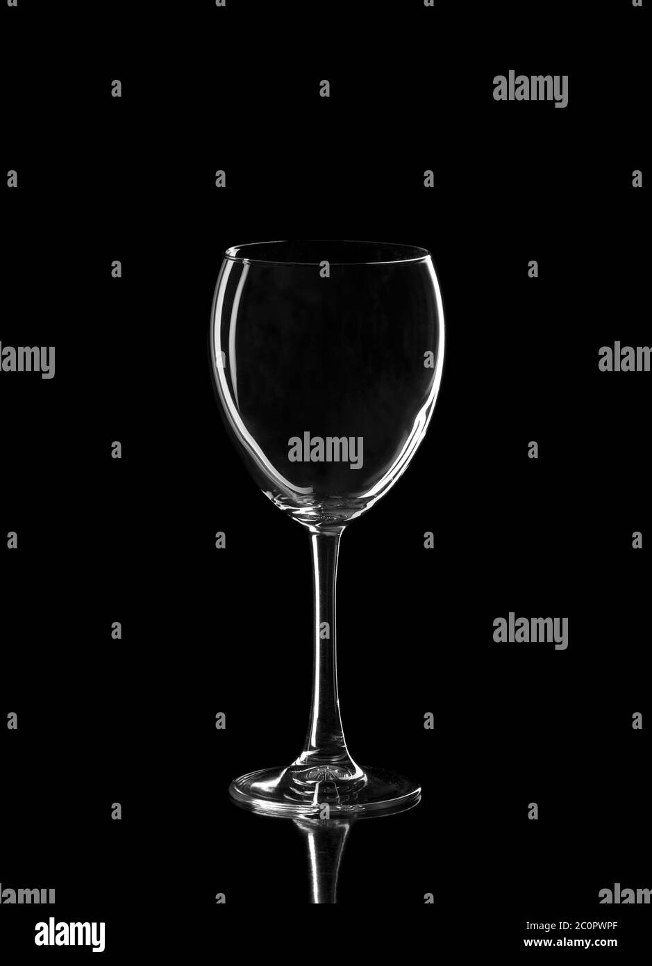 Empty white wine glass Stock Photo Alamy