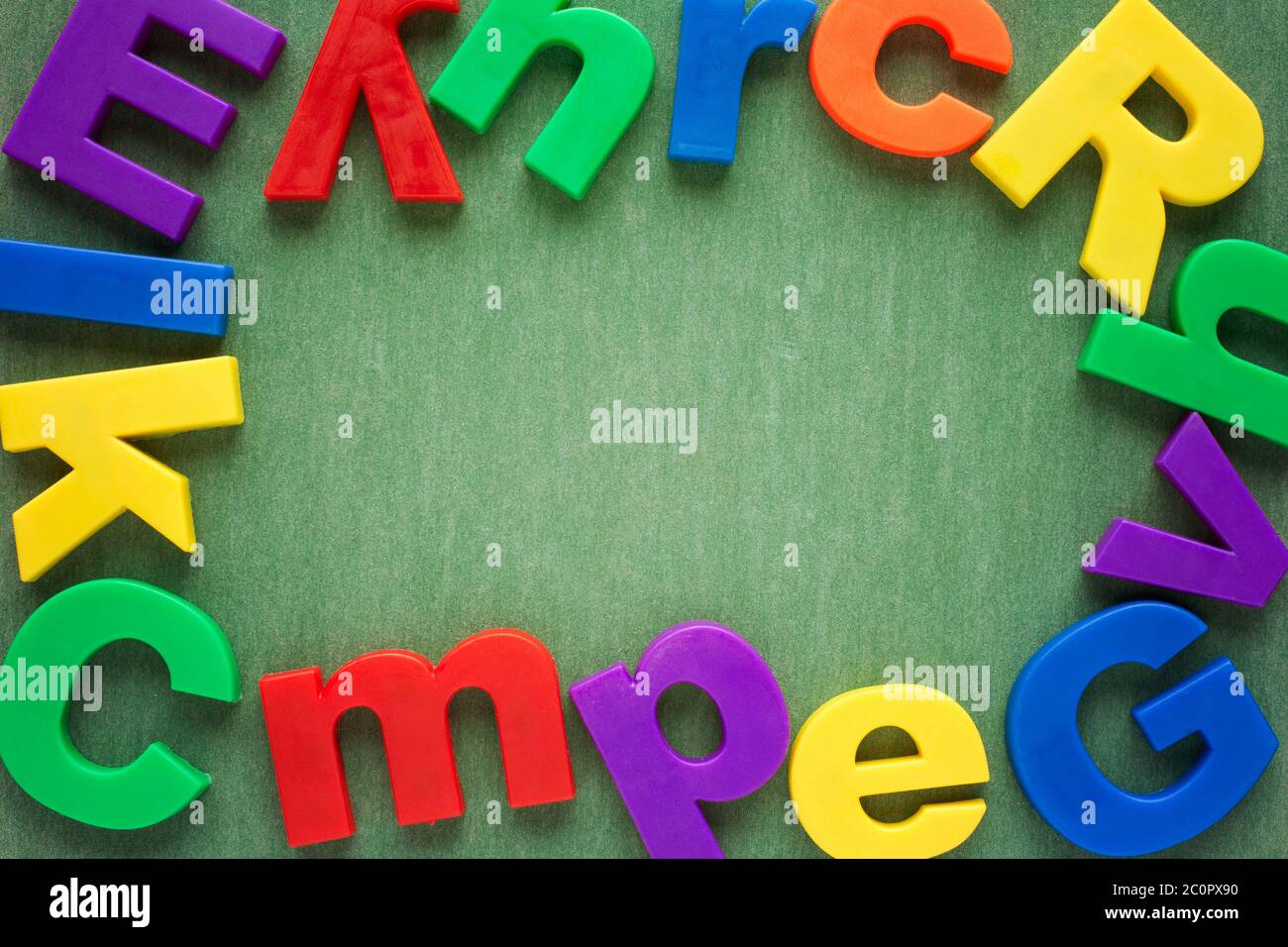 Letters laid on paper background Stock Photo - Alamy