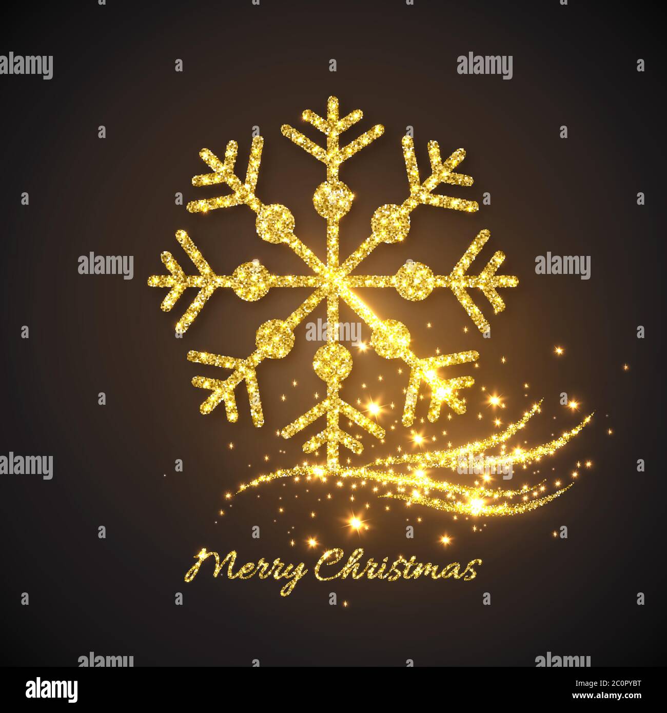 Gold glitter snowflake on Stock Vector Images - Alamy