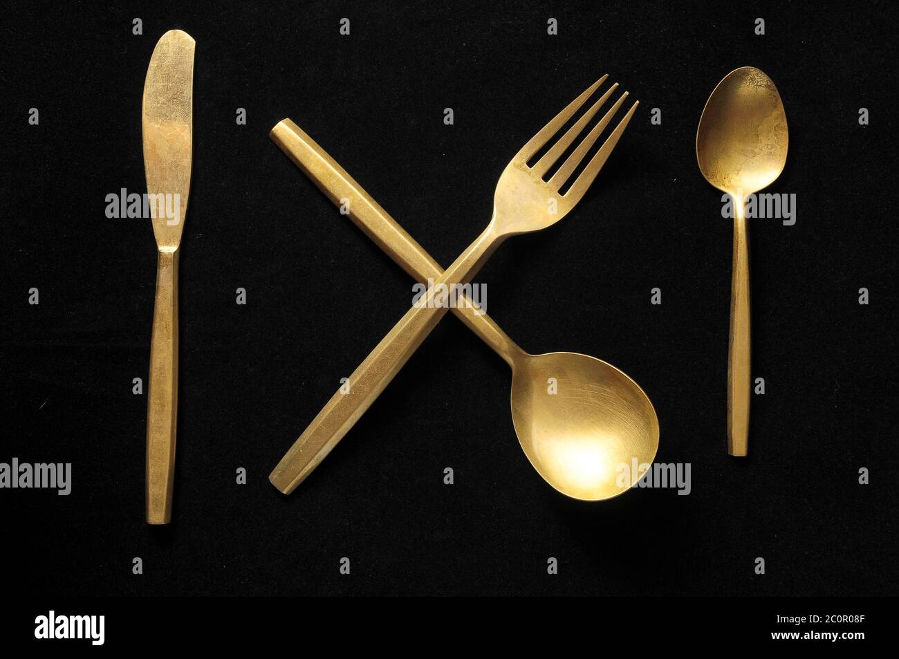 Vintage Silver Flatware Stock Photo Alamy