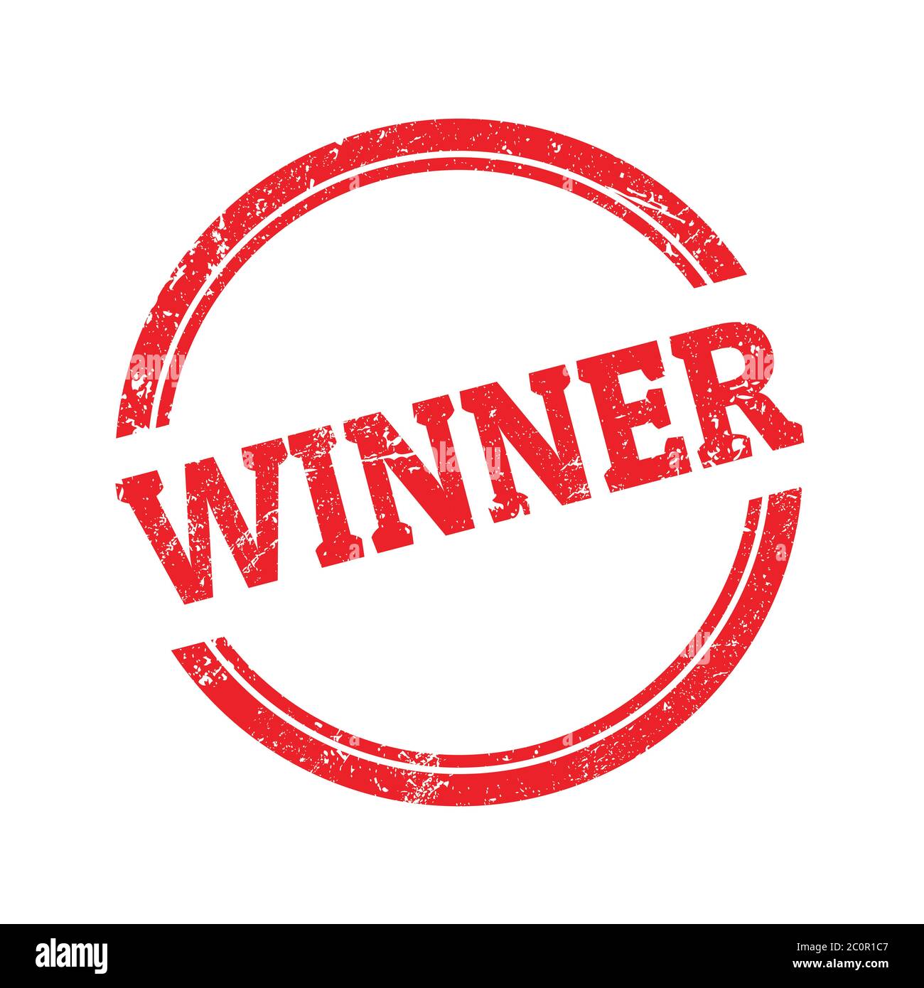 WINNER red round grungy stamp Stock Photo - Alamy