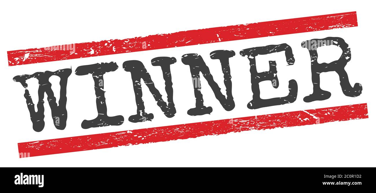 WINNER red black grungy stamp Stock Photo - Alamy