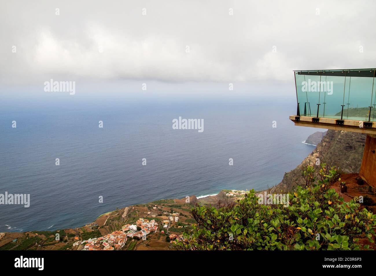 Glass walkway in Mirador de Abrante, La Gomera, Canary Islands, Spain Stock Photo