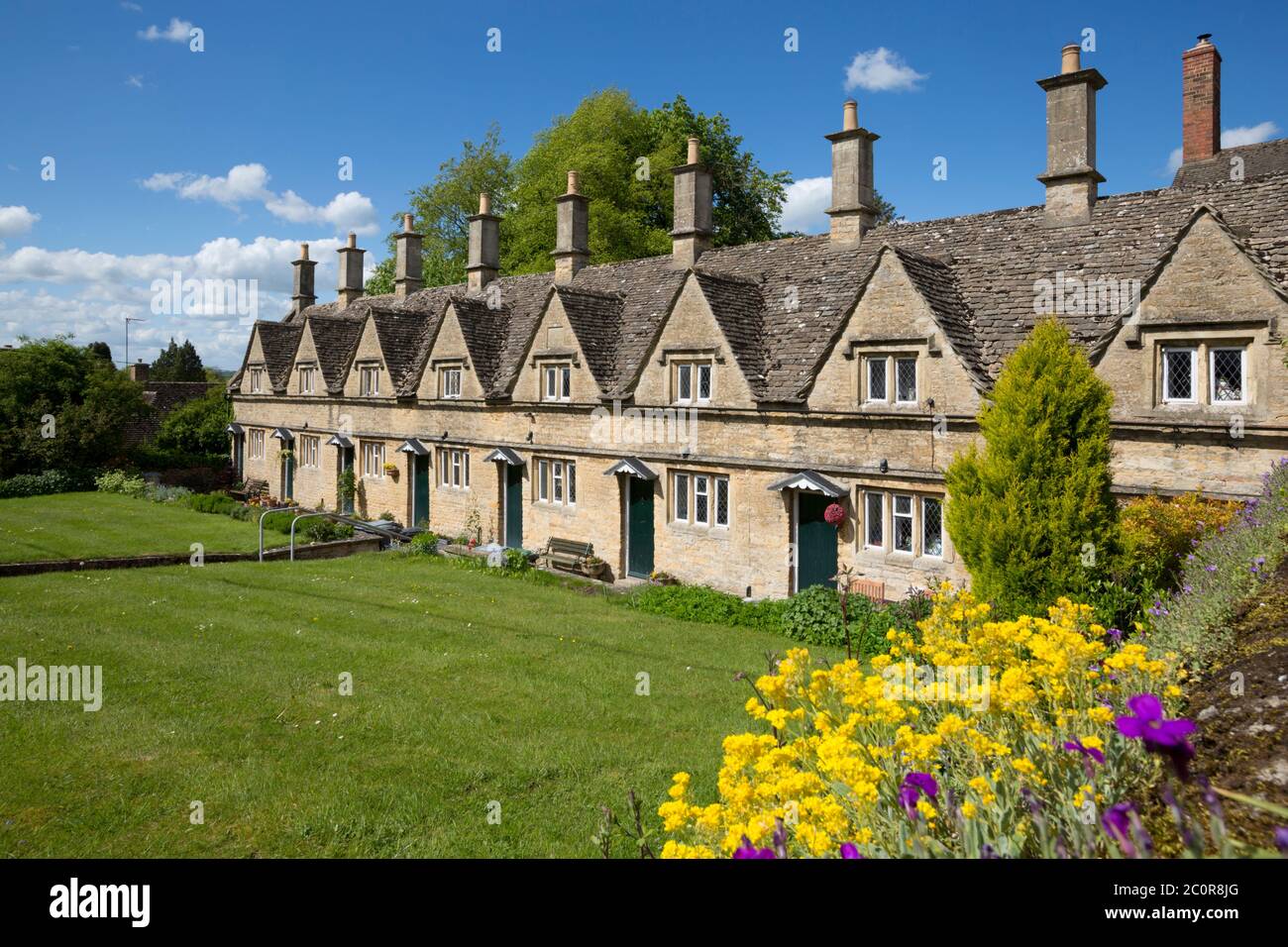 Almshouses on Church Street, Chipping Norton, Cotswolds, Oxfordshire, England, United Kingdom, Europe Stock Photo