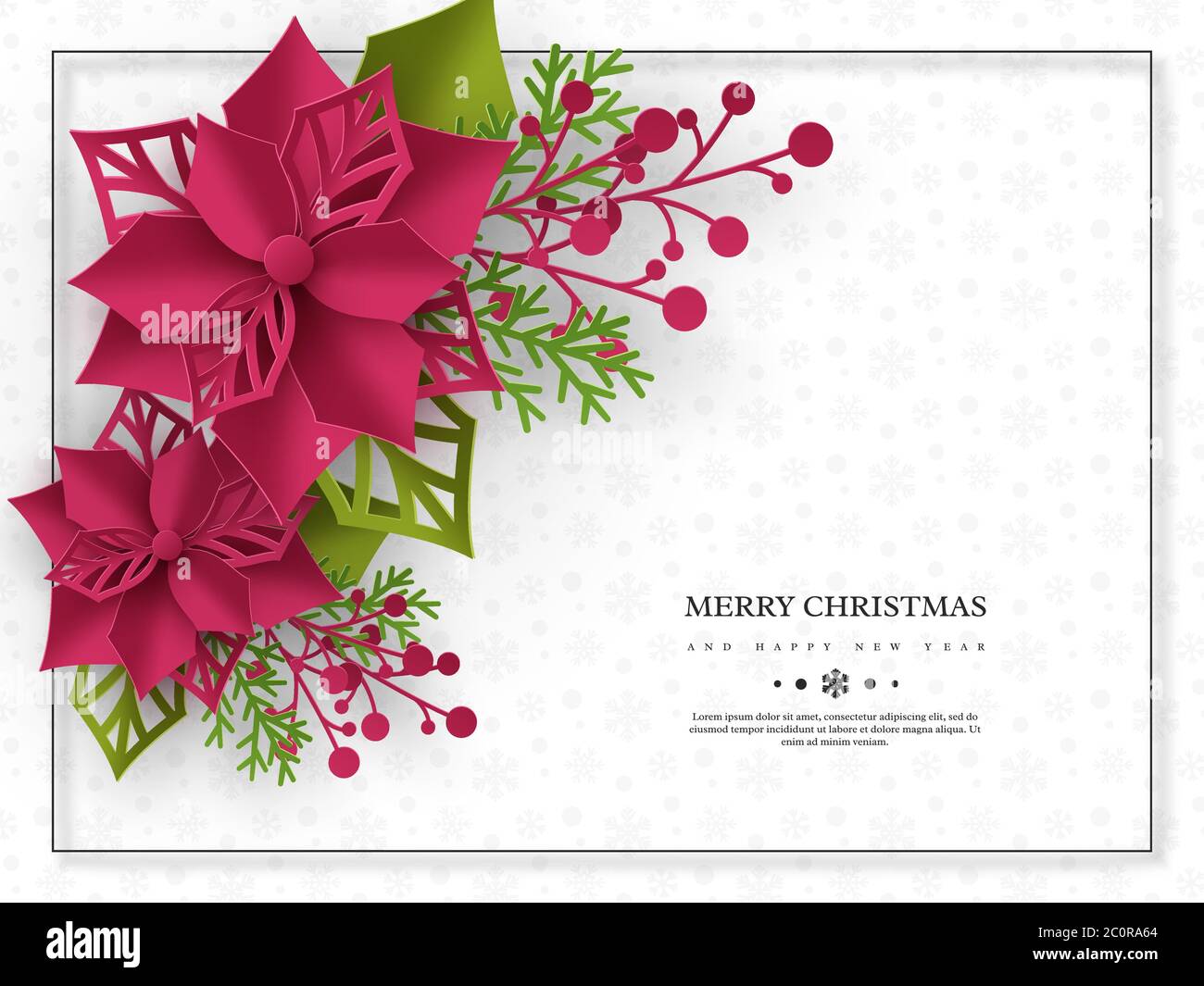Poinsettia copy space christmas Stock Vector Images - Alamy