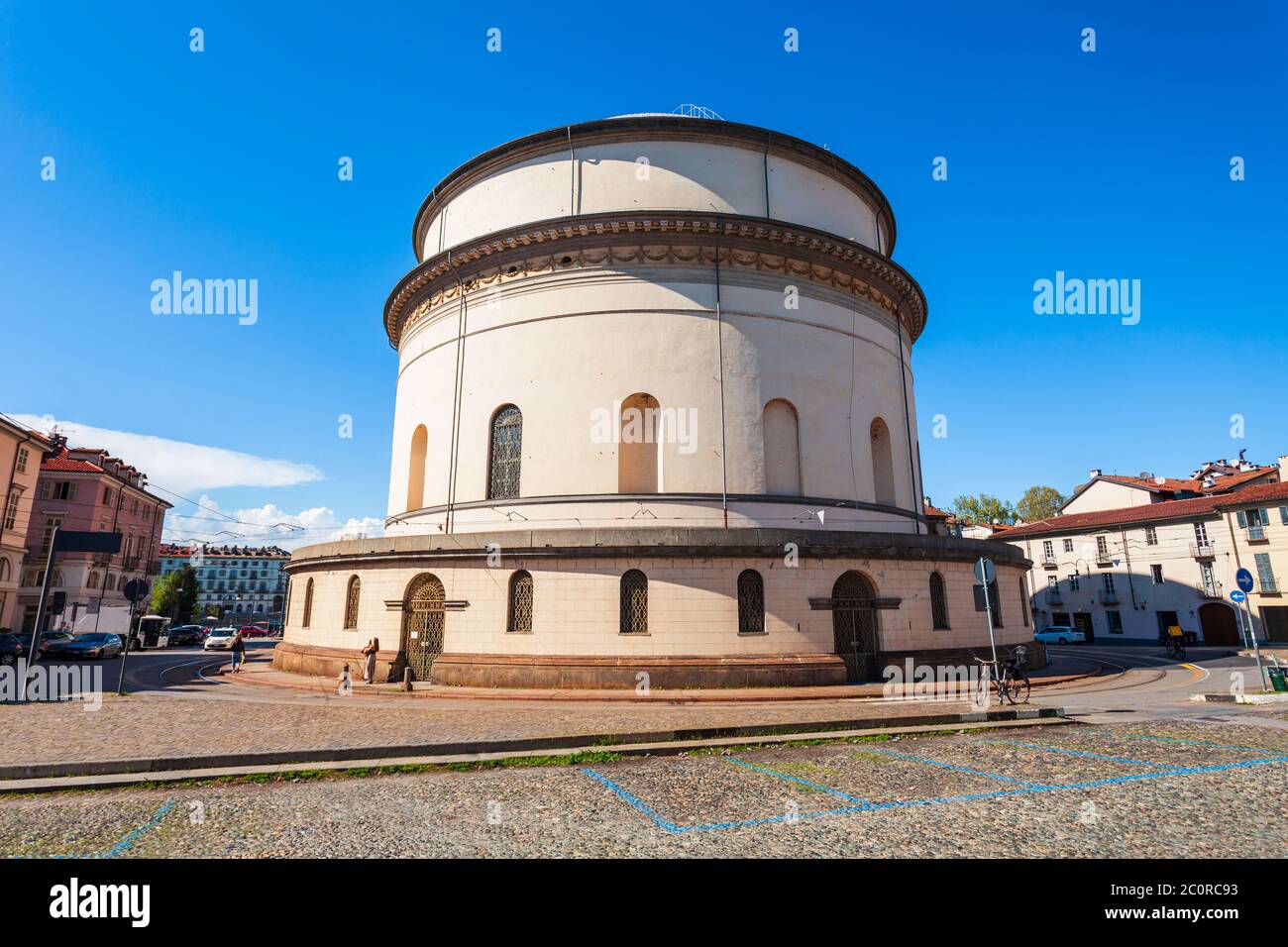 The Church of Gran Madre di Dio is a Neoclassic style church located near the Piazza Vittorio Veneto square in Turin, Italy Stock Photo