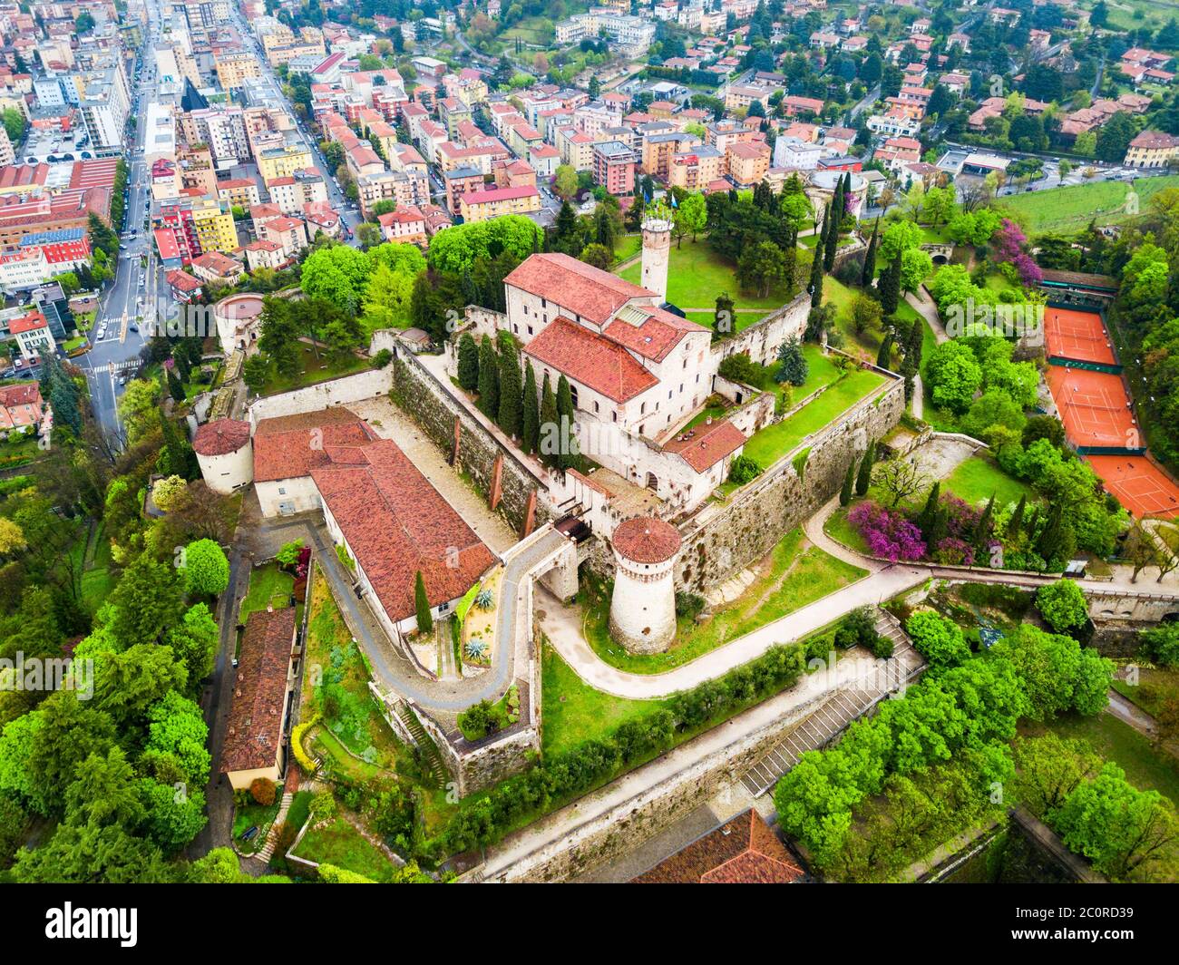 Aerial view medieval italian town hi-res stock photography and images ...