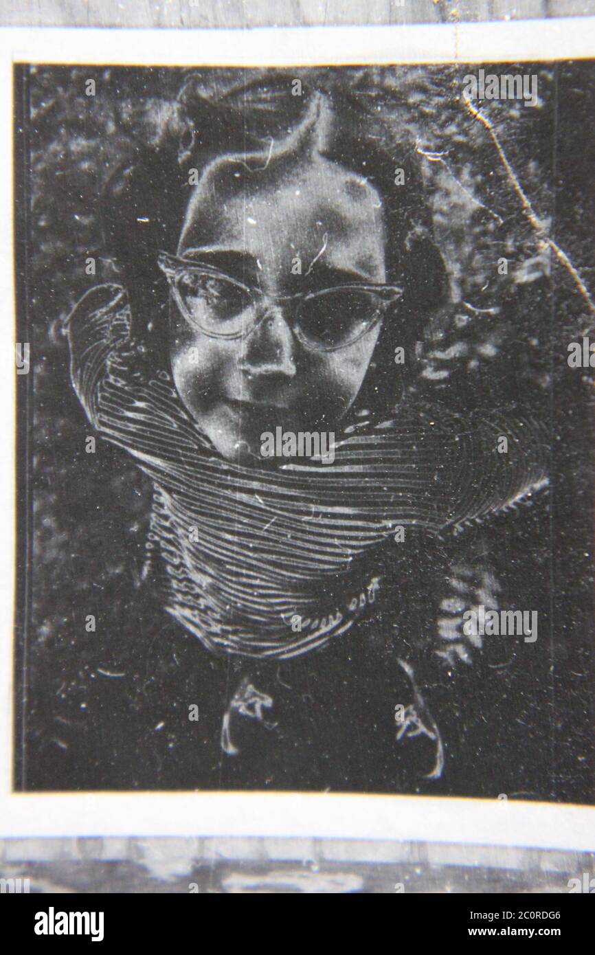 Fine 1970s vintage black and white photography of a man in a dream like ...