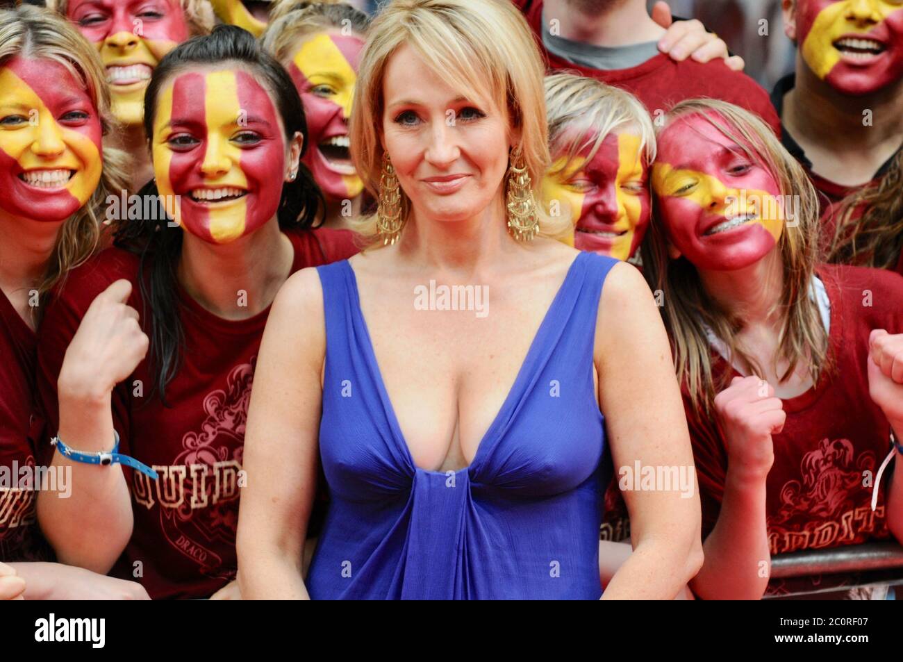 JK Rowling. Premiere of 'Harry Potter and the Half Blood Prince', Odeon and Empire Leicester Square, London. UK Stock Photo