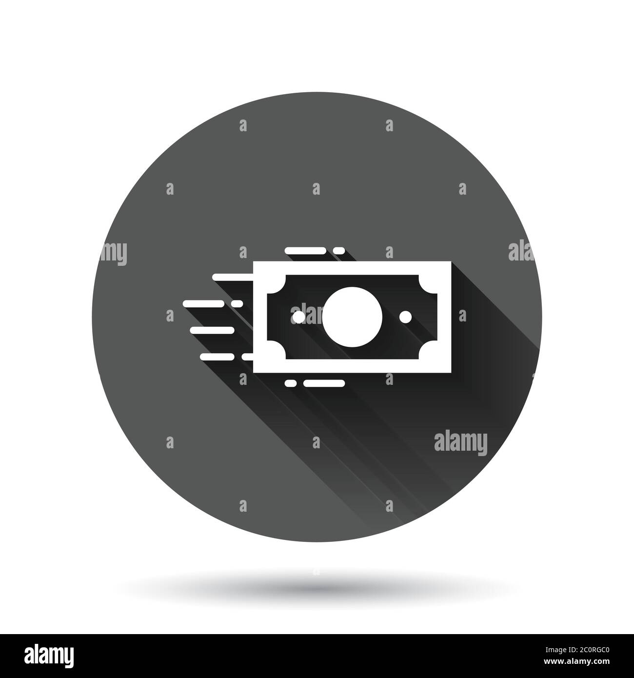 Money stack icon in flat style. Exchange cash vector illustration on ...