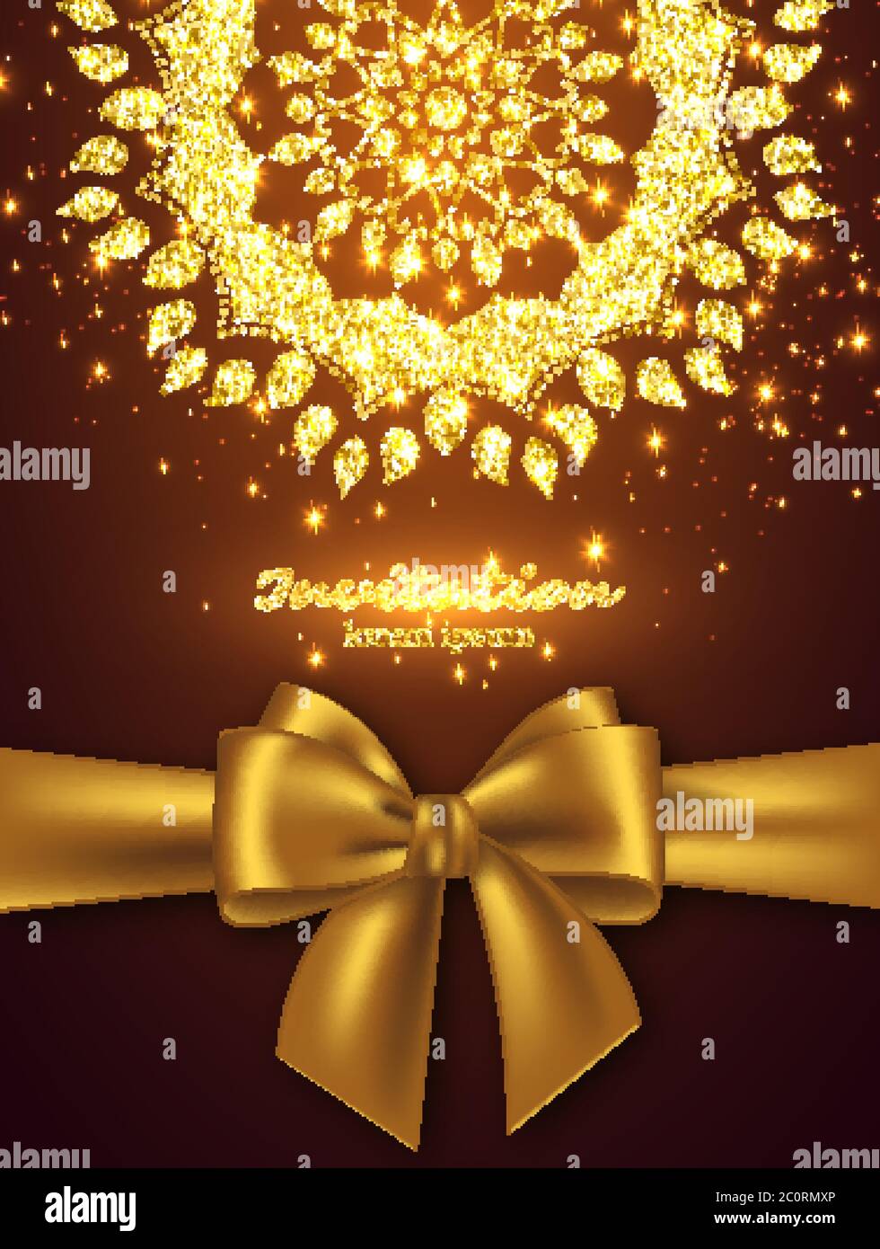 Glitter card design for greeting or invitation. Stock Vector