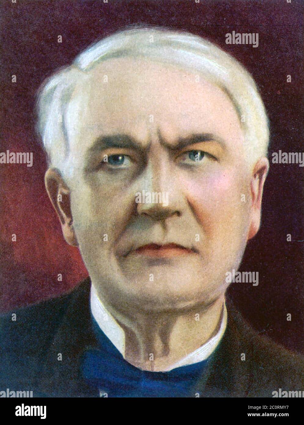 THOMAS ALVA EDISON (1847-1931) American inventor and businessman about 1922 Stock Photo
