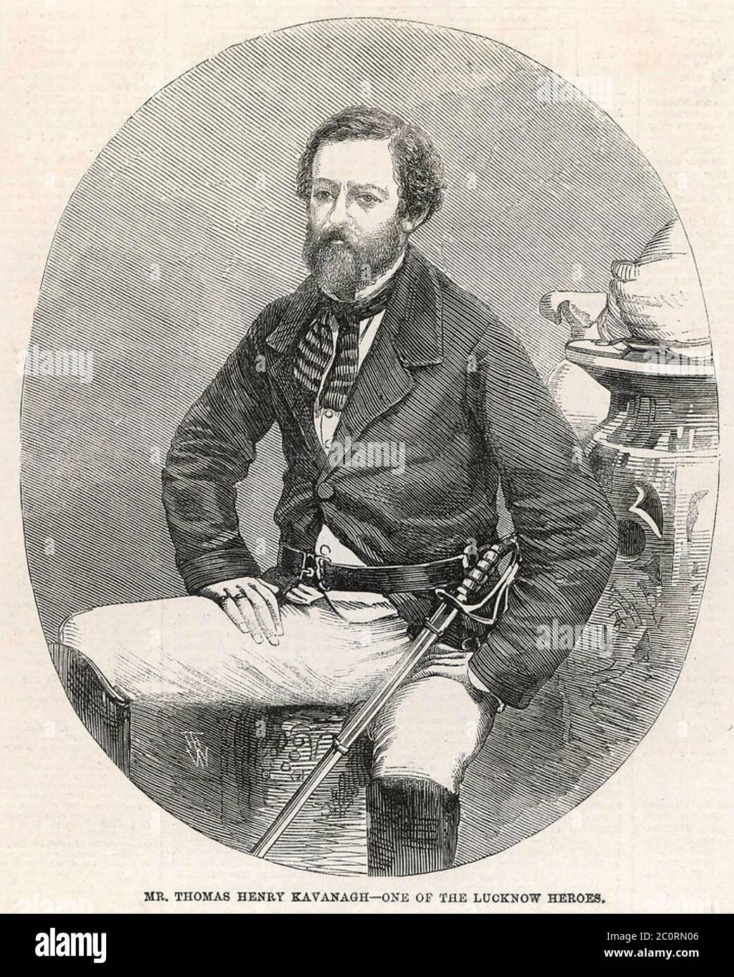 THOMAS HENRY KAVANAGH  VC (1821-1882) Irish civilian awarded the Victoria Cross for his actions at the Siege of Lucknow Stock Photo