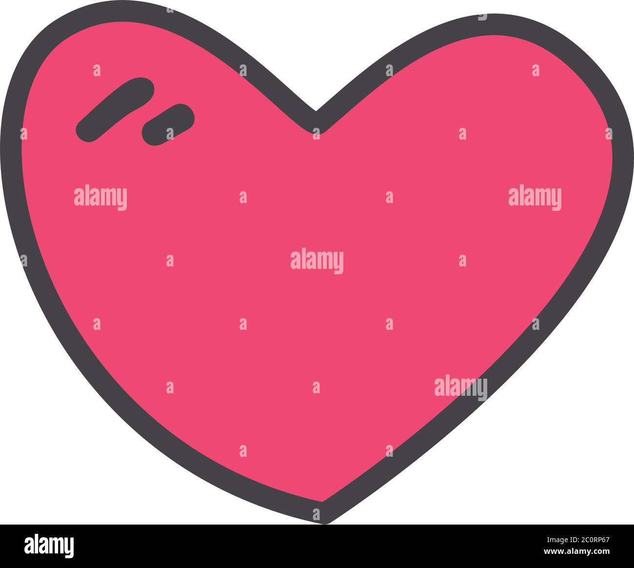 Heart line and fill style icon design of love passion and romantic ...