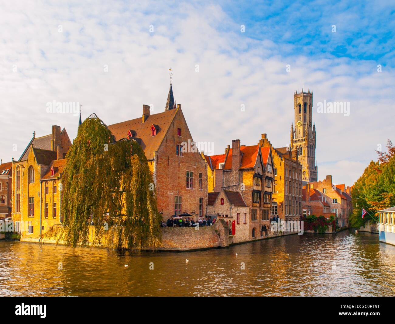 Cityscape Of Bruges Flanders Belgium Water Canal At Rozenhoedkaai cityscape-of-bruges-flanders-belgium-water-canal-at-rozenhoedkaai