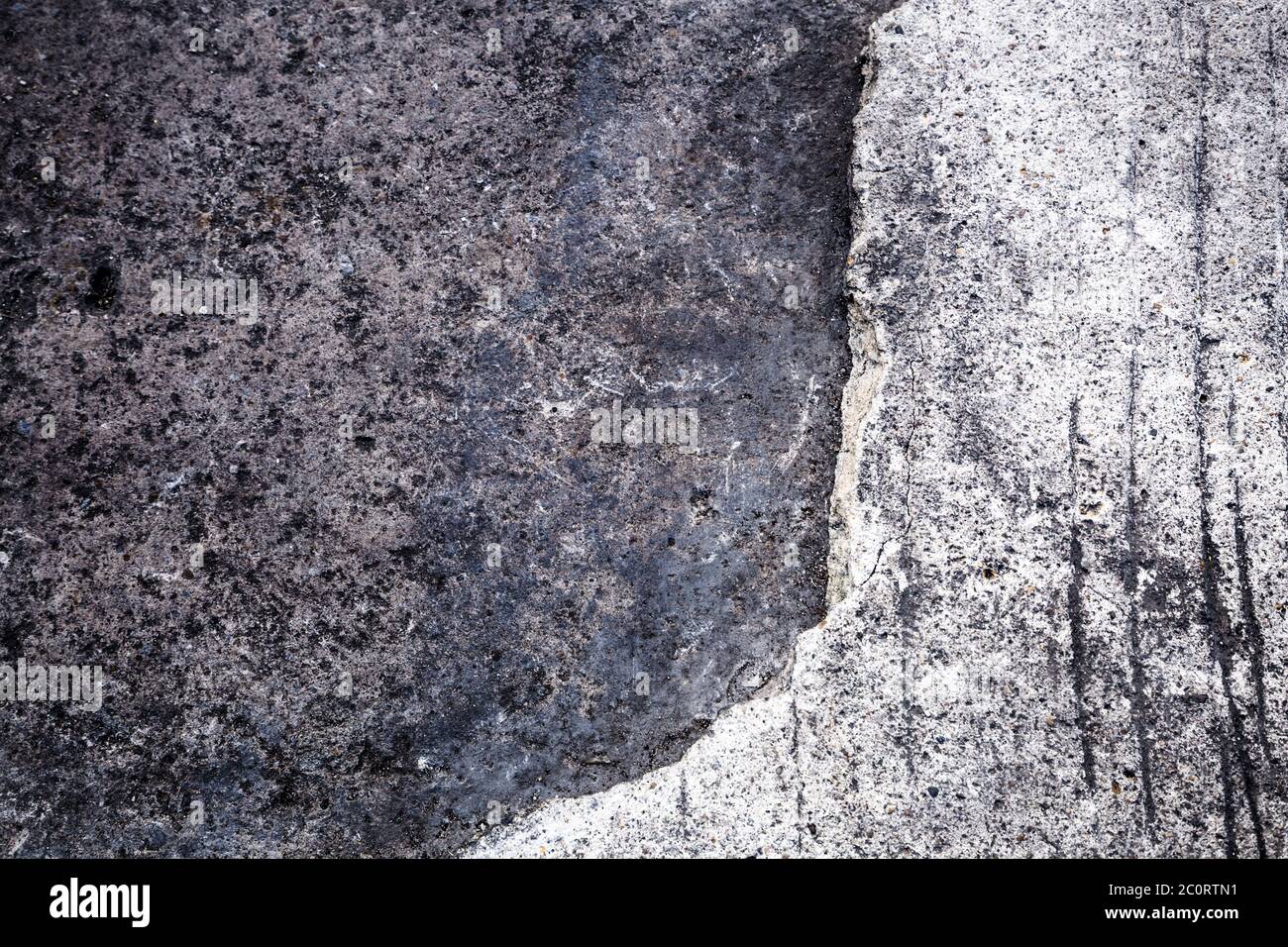 Half Dark and Half Light Raw Concrete Grunge Wall Background Stock Photo