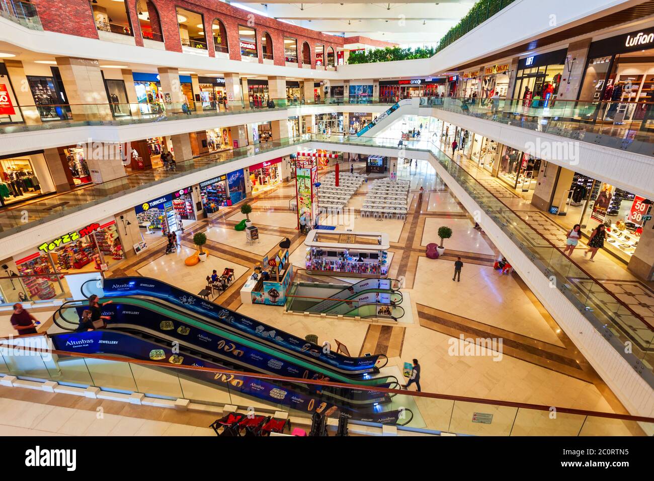 MANAVGAT, TURKEY - NOVEMBER 08, 2019: Nova Mall is a shopping and entertainment centre in Manavgat city in Antalya region in Turkey Stock Photo