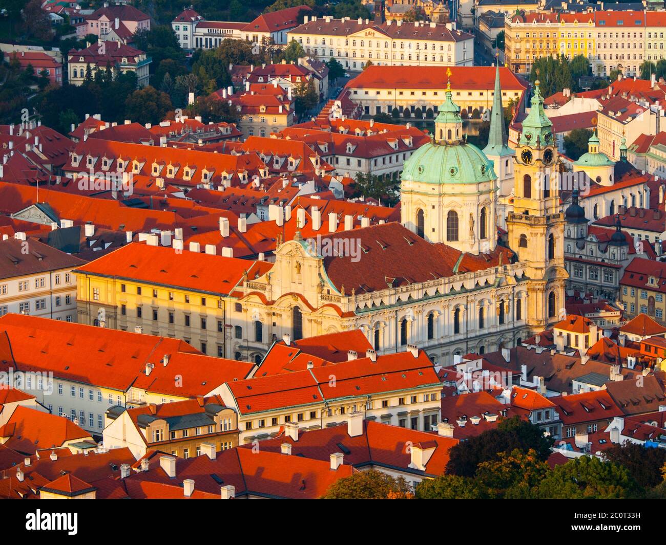 St Nicholas Cathedral in Lesser Town of Prague, Czech Republic Stock Photo