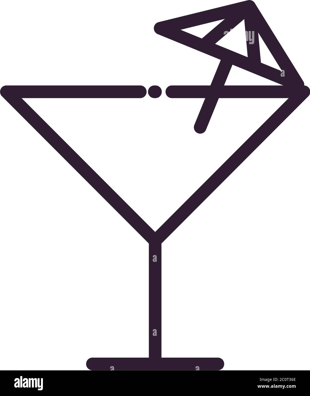 Cocktail line style icon design, Alcohol drink bar beverage liquid menu ...