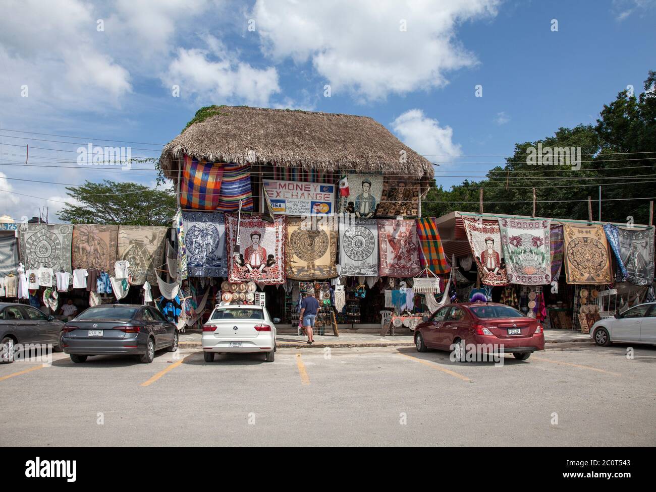 Souvenir Stand and Convenience Store, Coba Entrance, Quintana Roo, Riviera Maya, Mexico. Stock Photo