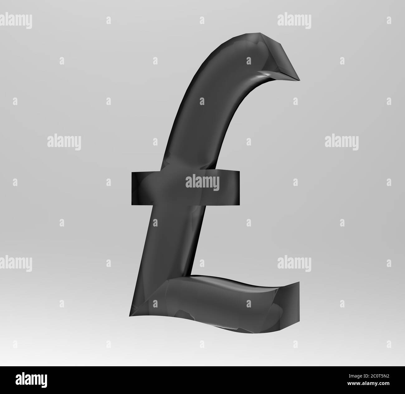 Pound sterling symbol sign isolated GBP symbol 3d render Stock Photo