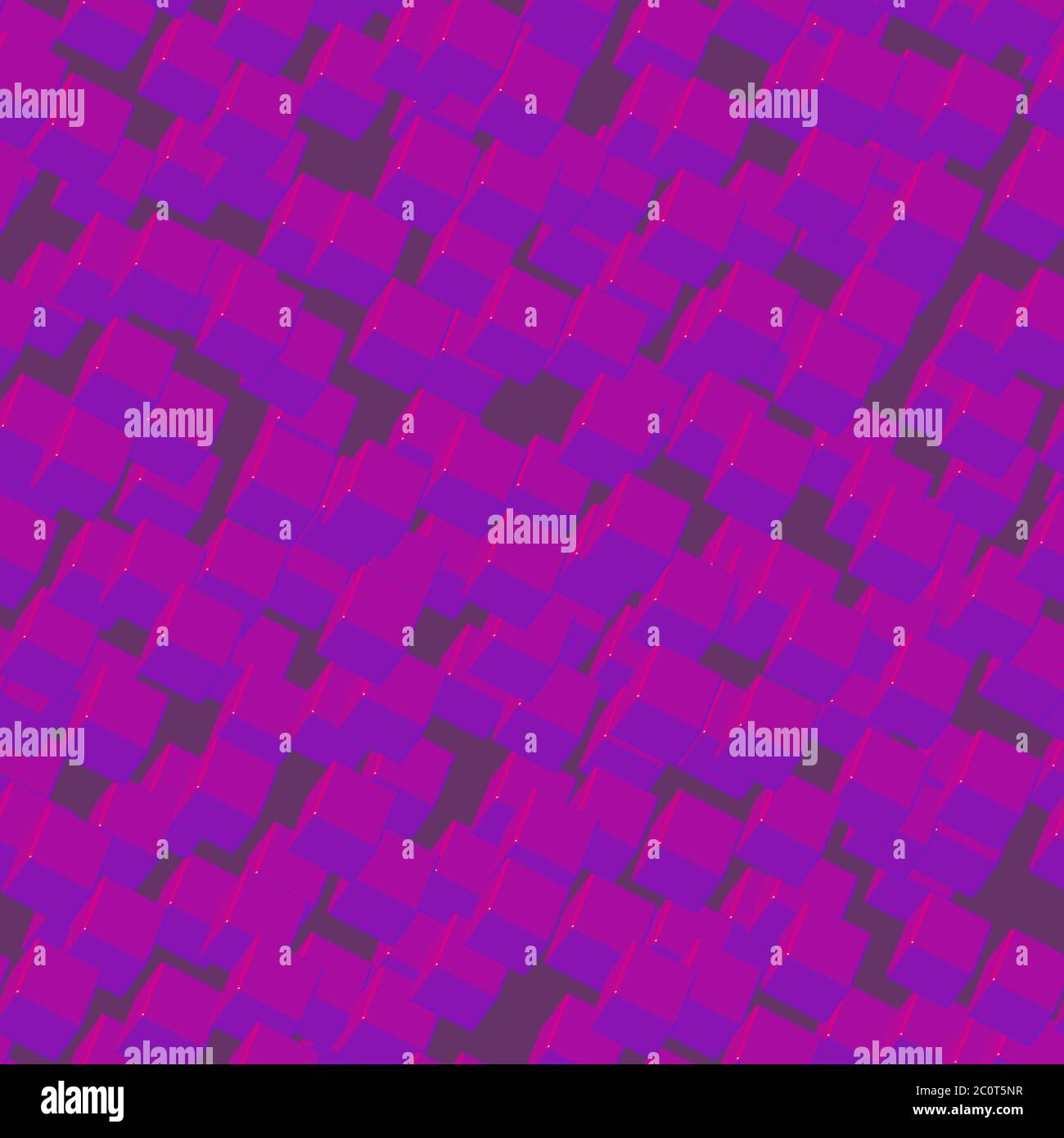 Purple Cubes Seamless Pattern on Purple Background Stock Vector