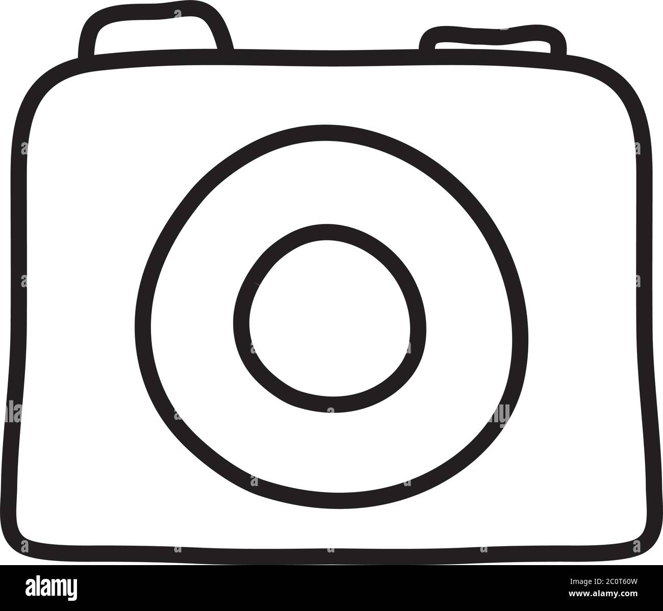 photographic camera icon over white background, line style, vector ...