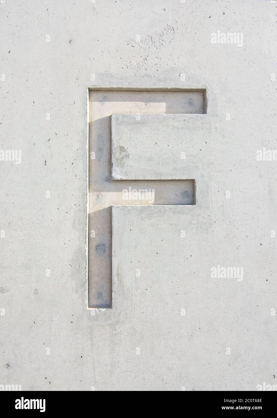 Concrete letter f hi-res stock photography and images - Alamy