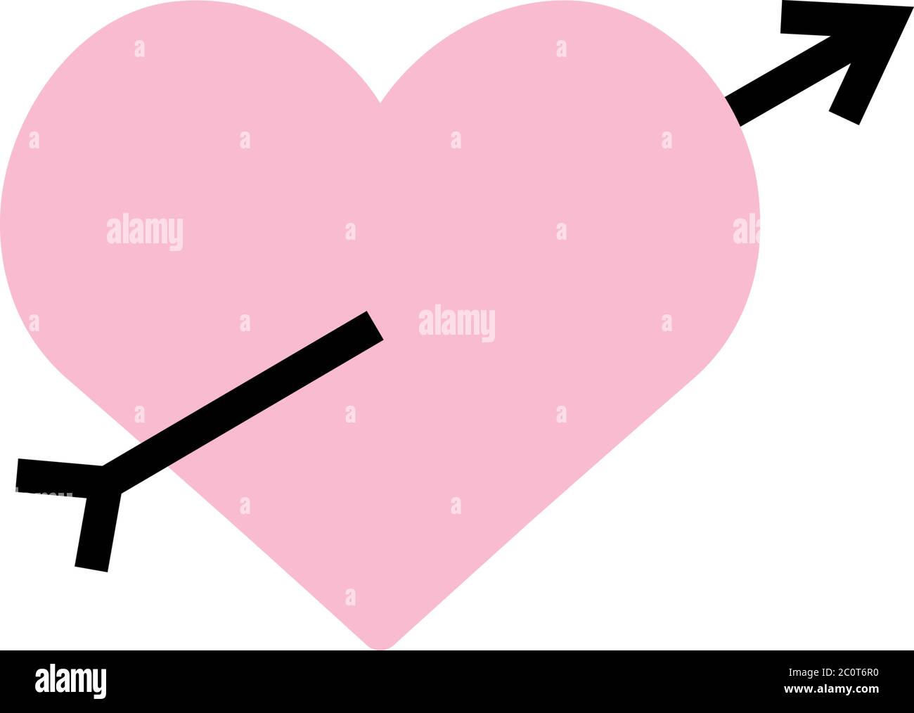 Heart arrow vector hi-res stock photography and images - Alamy