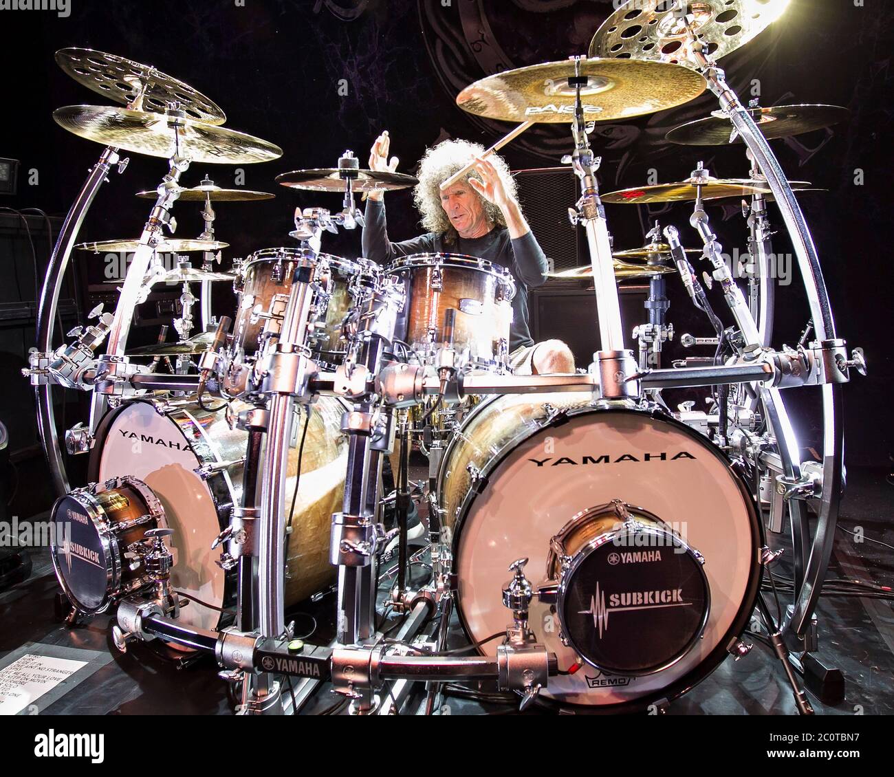Whtiesnake drummer Tommy Aldridge performs with the rest of the band at