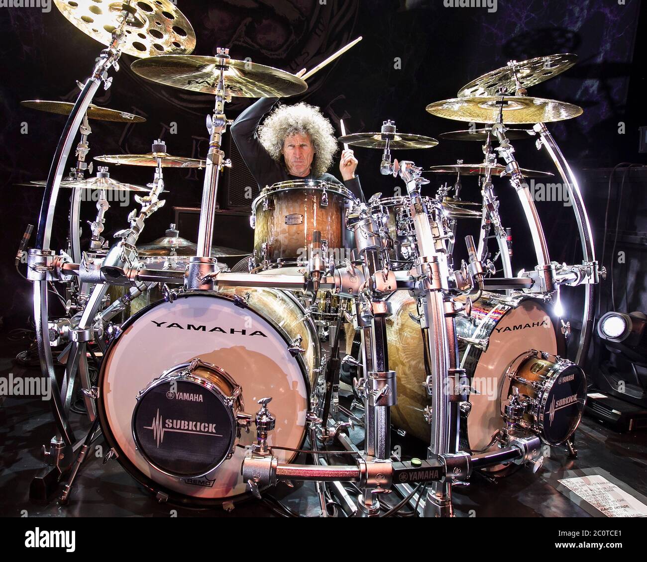 Whtiesnake drummer Tommy Aldridge performs with the rest of the band at the  Hard Rock Live Arena in Hollywood, Florida Stock Photo - Alamy