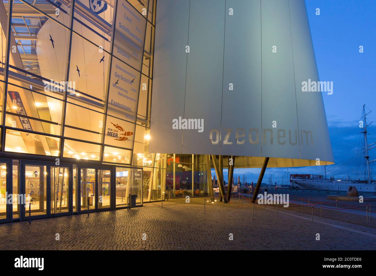 Ozeaneum, public aquarium in the city Stralsund, Mecklenburg-Vorpommern, Germany Stock Photo