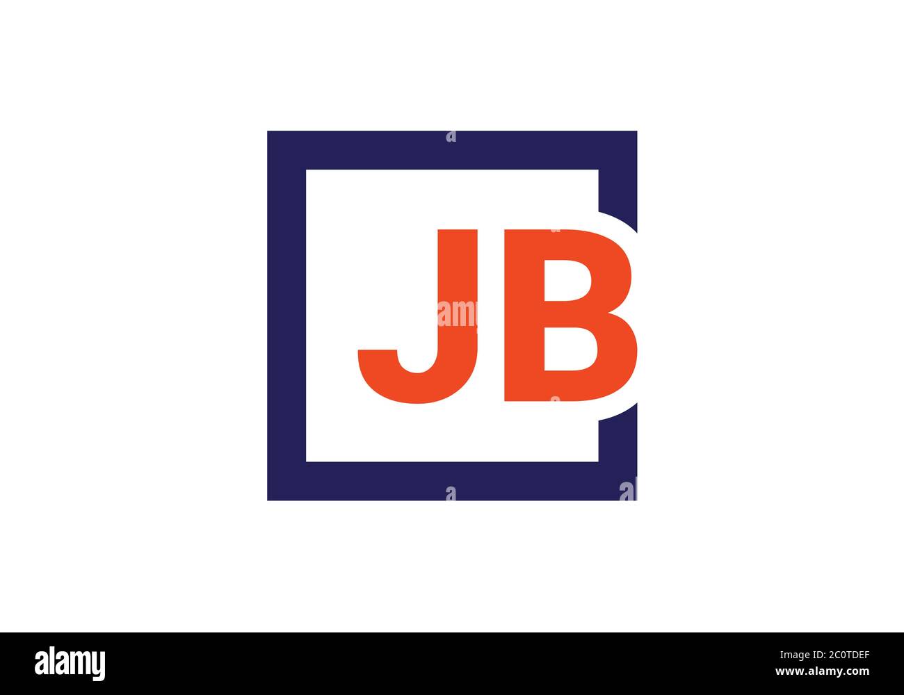 Initial Monogram Letter J B Logo Design Vector Template. JB Letter Logo
