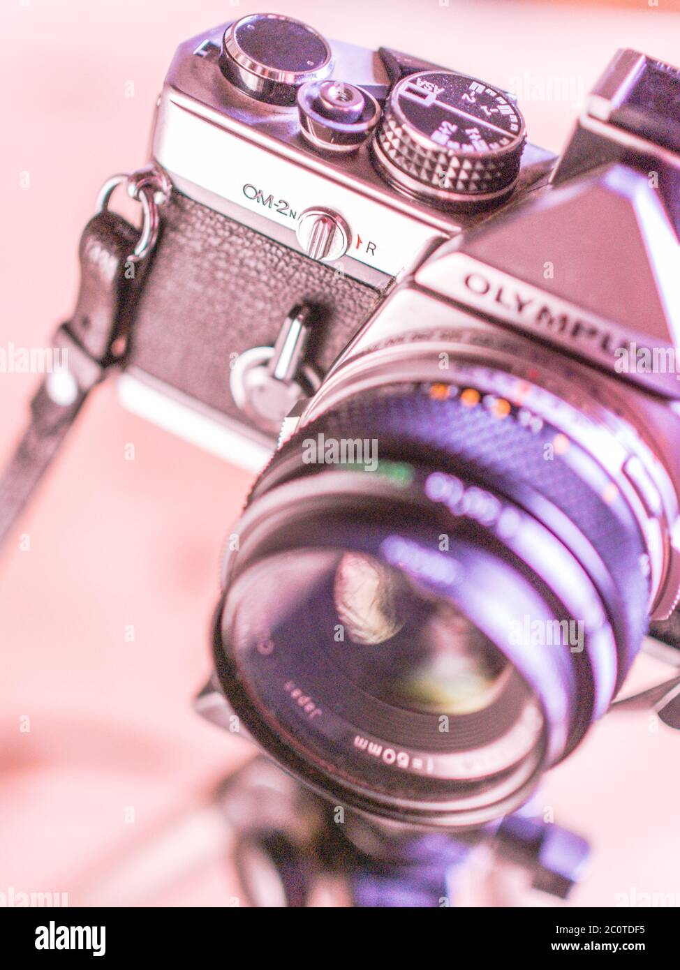 Olympus OM2n SLR 35mm film camera Stock Photo Alamy