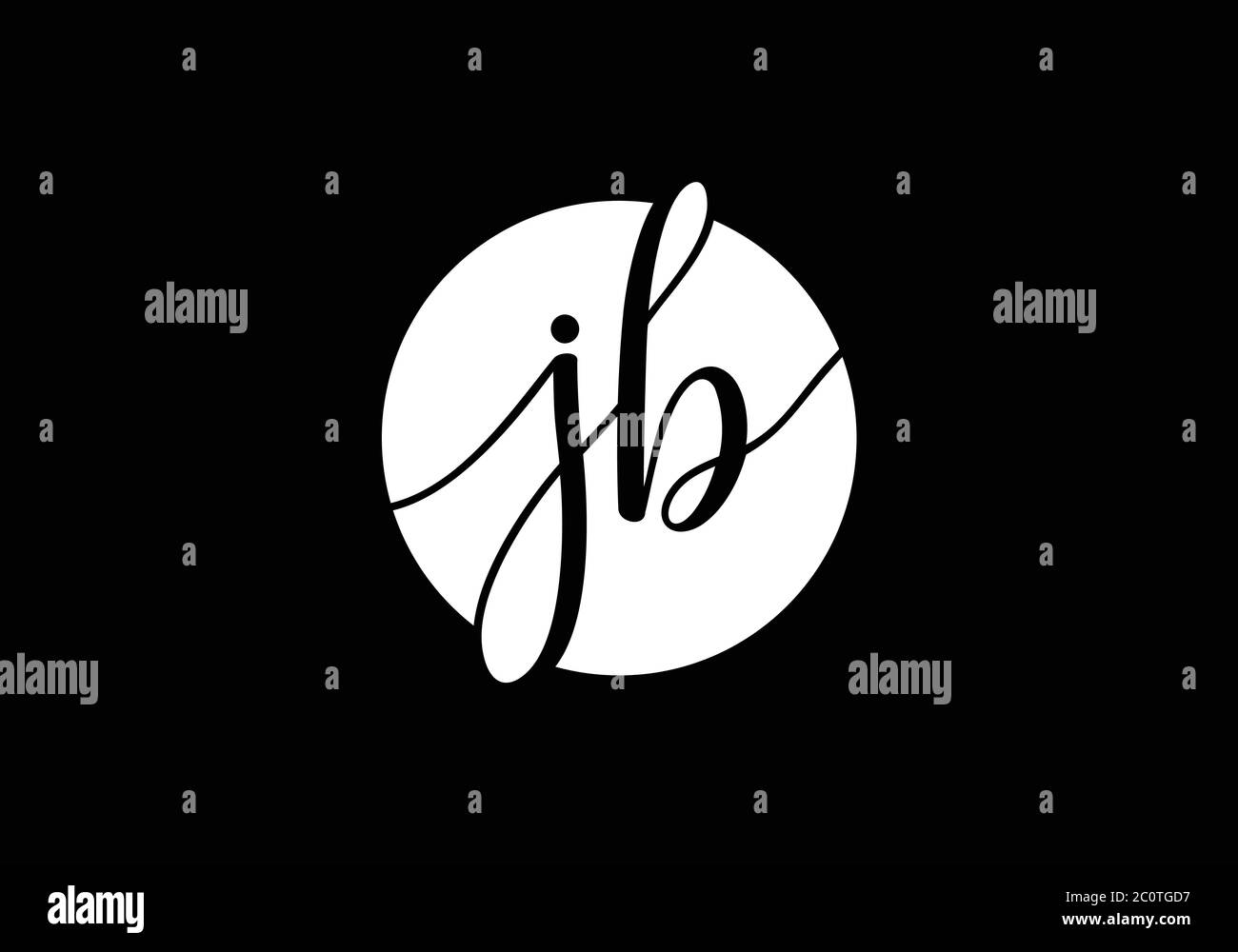 Initial Monogram Letter J B Logo Design Vector Template. JB Letter Logo