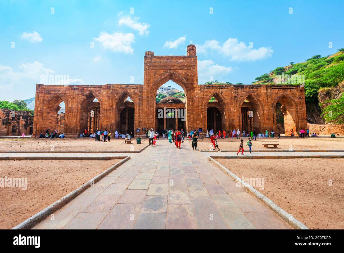 AJMER, INDIA - SEPTEMBER 25, 2019: Adhai Din Ka Jhonpra is one of the oldest mosques in India, located in Ajmer city in Rajasthan Stock Photo