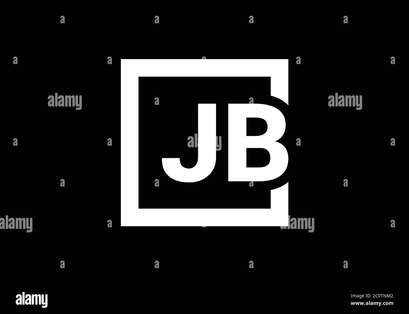Initial Monogram Letter J B Logo Design Vector Template. JB Letter Logo Design Stock Vector