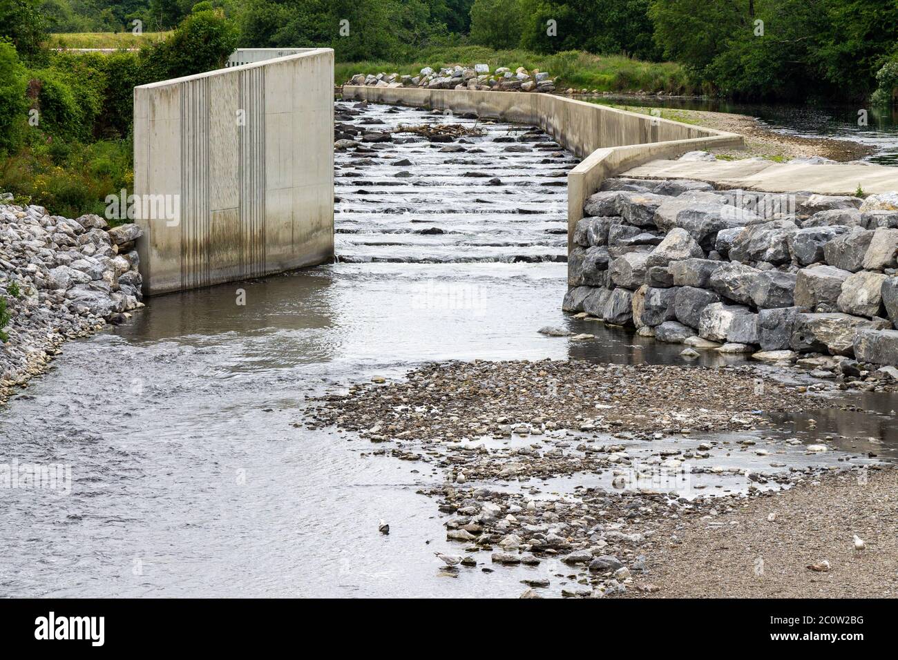River Bandon or Bandon River Fish Ladder Drought Conditions West Cork Ireland Stock Photo Alamy