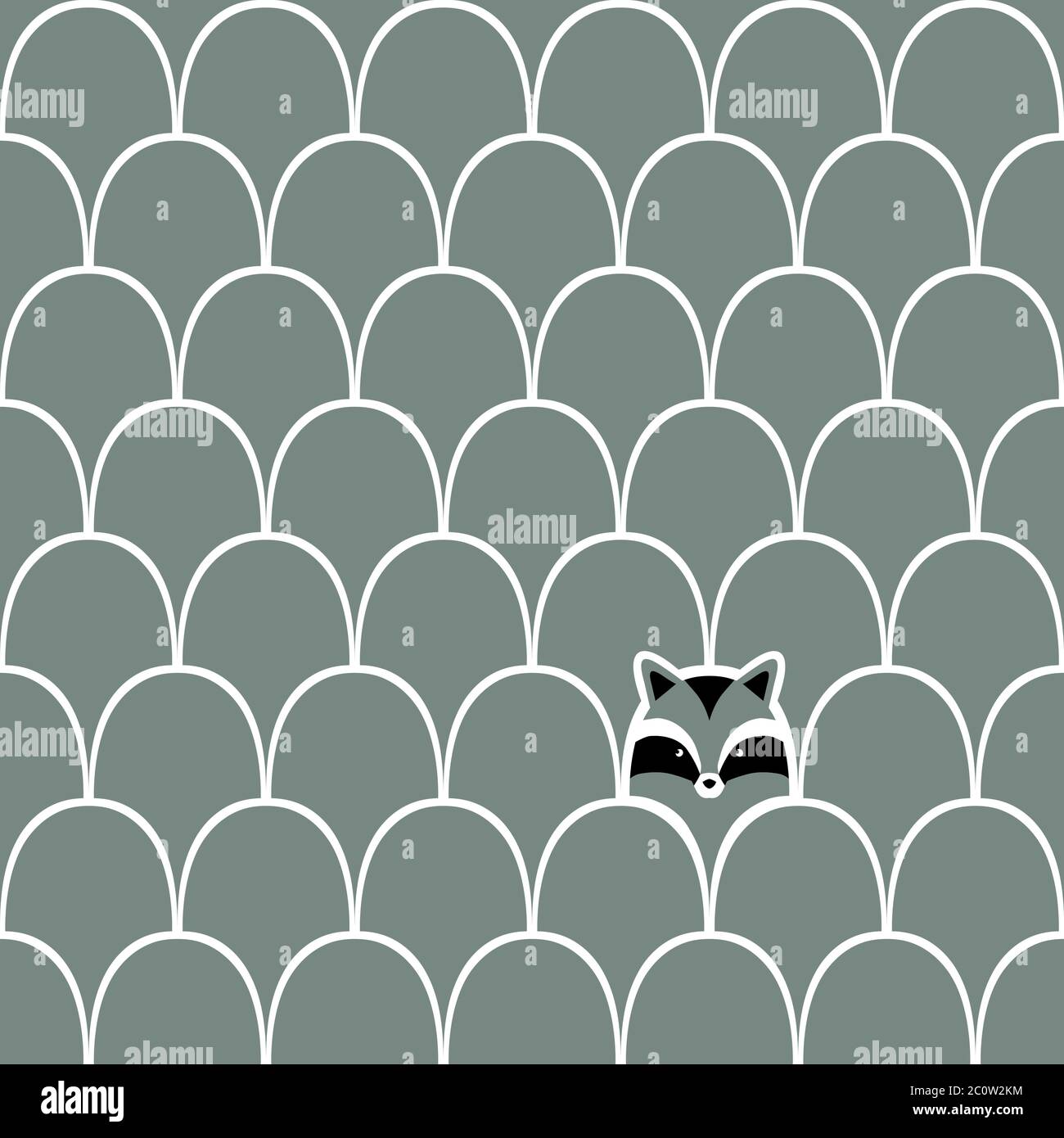 Raccoon seamless cartoon pattern Stock Vector Image & Art - Alamy