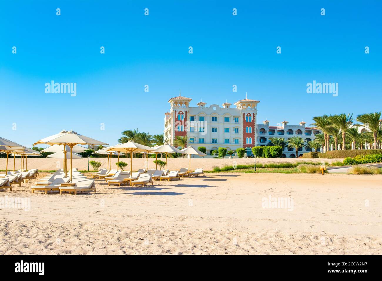 Sahl Hasheesh, Egypt - 1 November 2017: Beautiful landscape with a ...