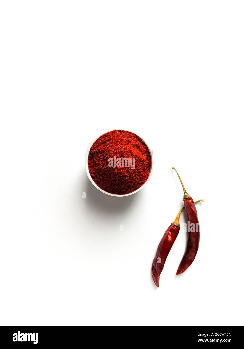 fresh red chilli powder and red chilli isolated stock image Stock Photo Alamy