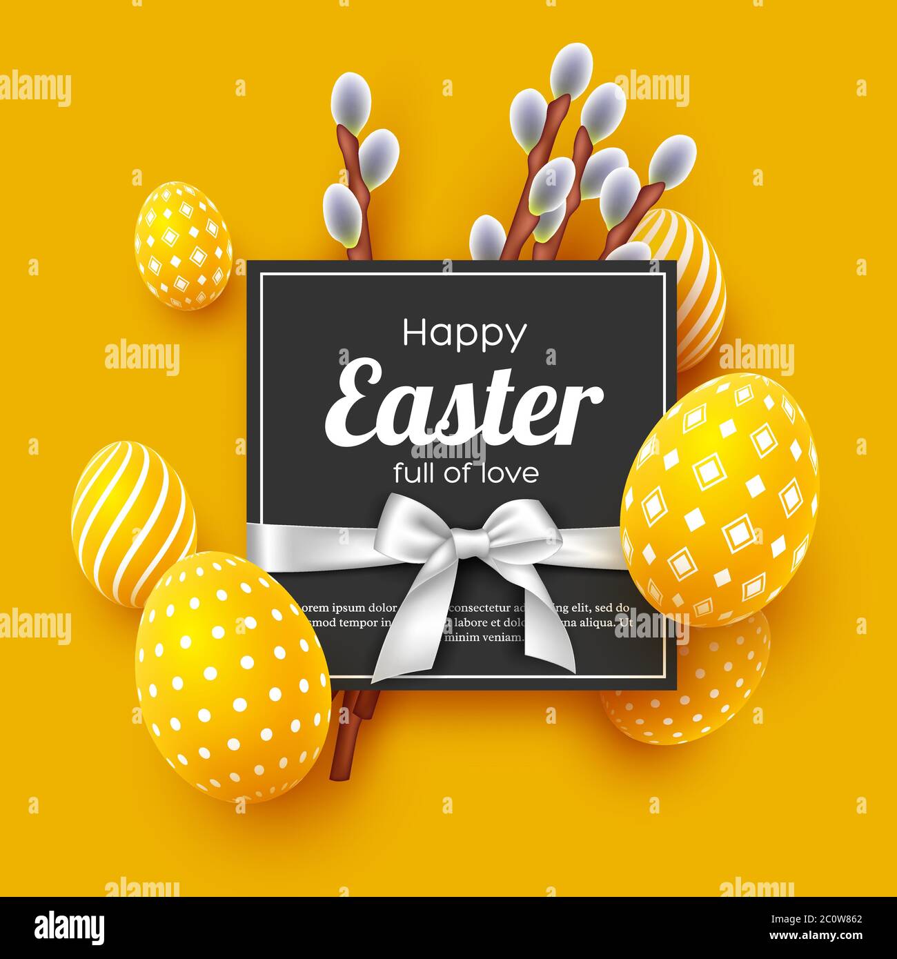 Easter holiday greeting card. Stock Vector