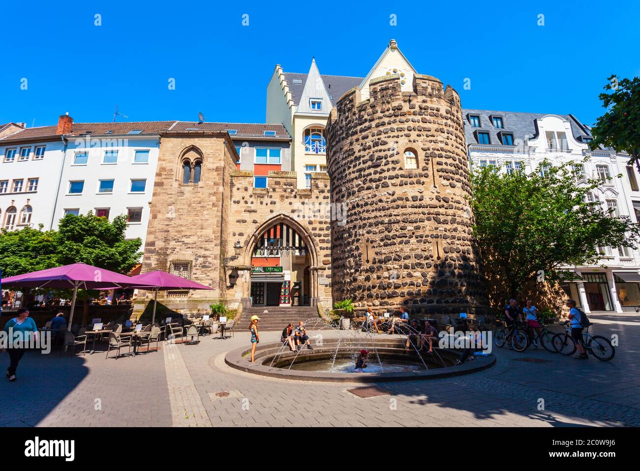 BONN, GERMANY - JUNE 29, 2018: Sterntor or star gate tower in Bonn city, Germany Stock Photo
