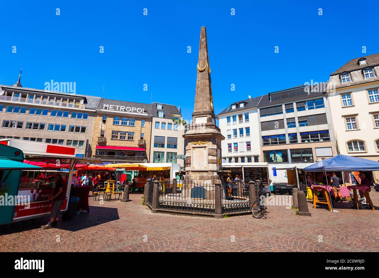 BONN, GERMANY - JUNE 29, 2018: Market square in the centre of Bonn city in Germany Stock Photo