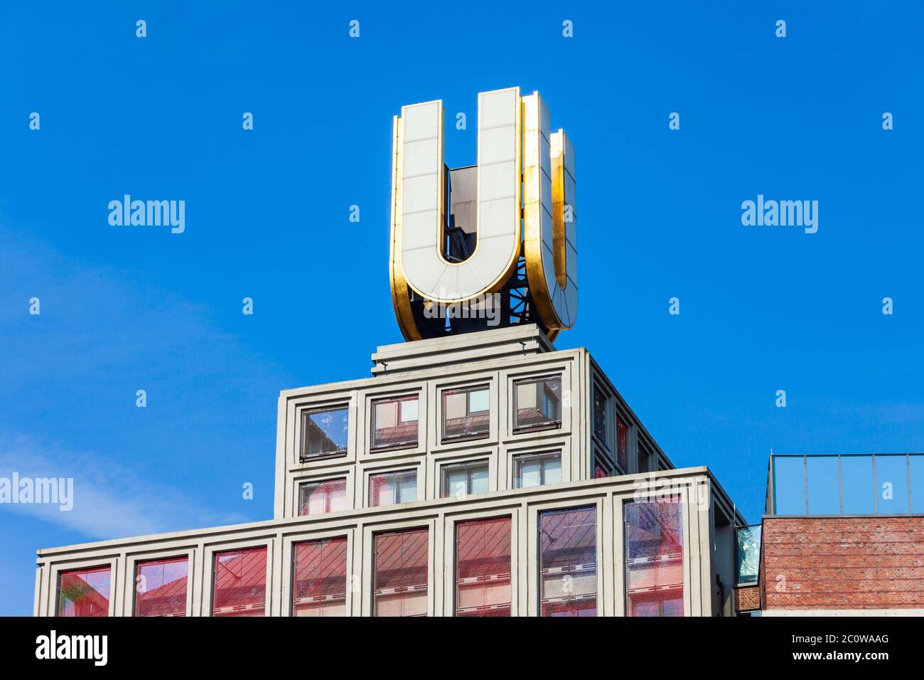 DORTMUND, GERMANY - JULY 04, 2018: U-Tower or Dortmunder U was brewery building, now center of arts and creativity Museum Ostwall in Dortmund, Germany Stock Photo