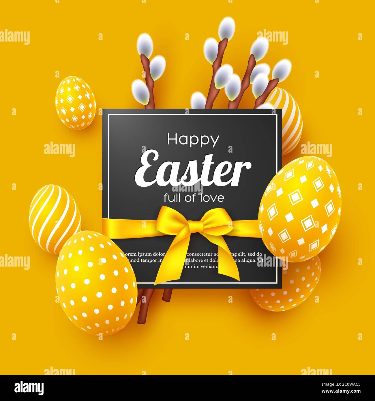 Easter holiday greeting card. Stock Vector