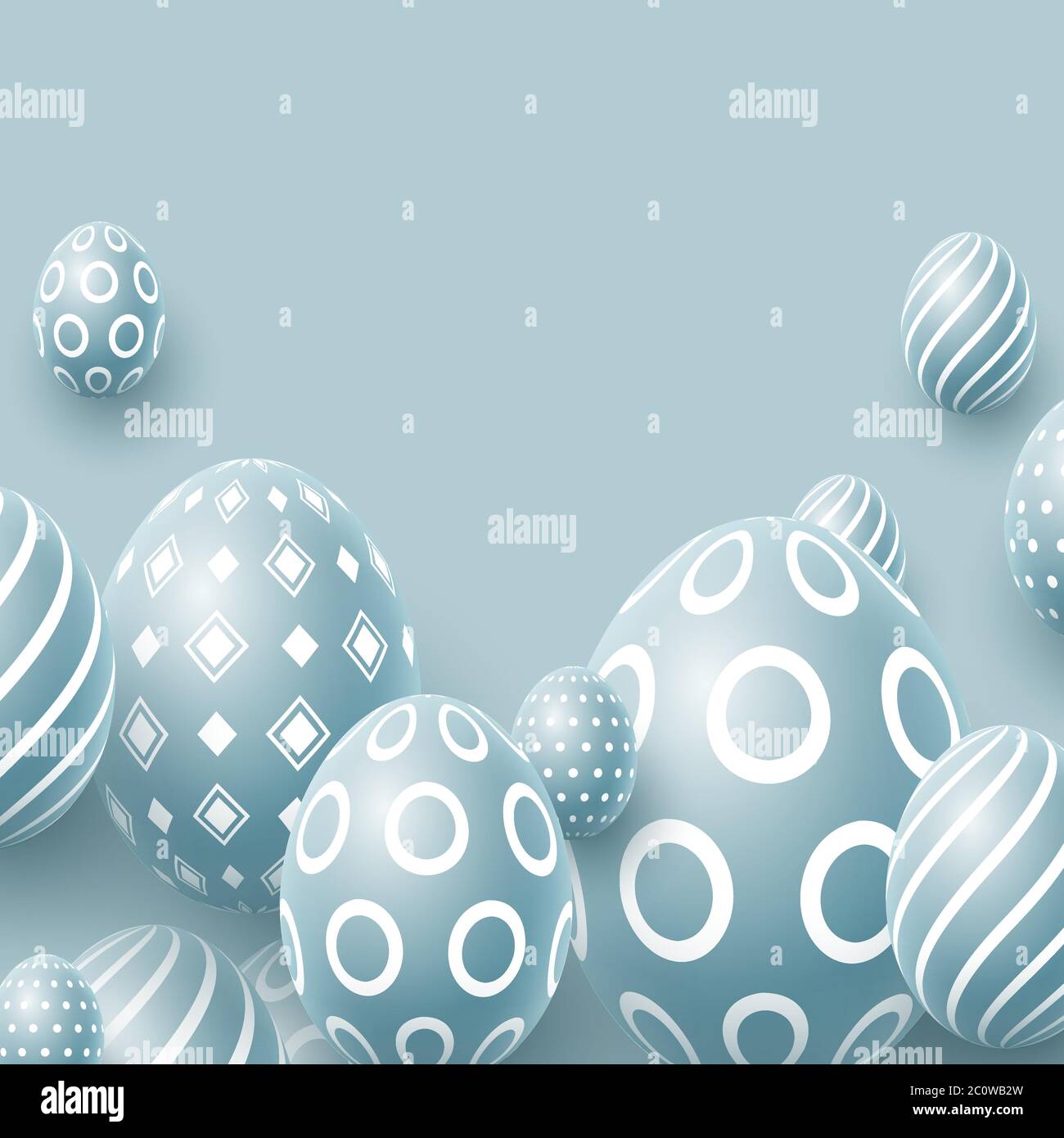 Abstract Easter blue background. Stock Vector