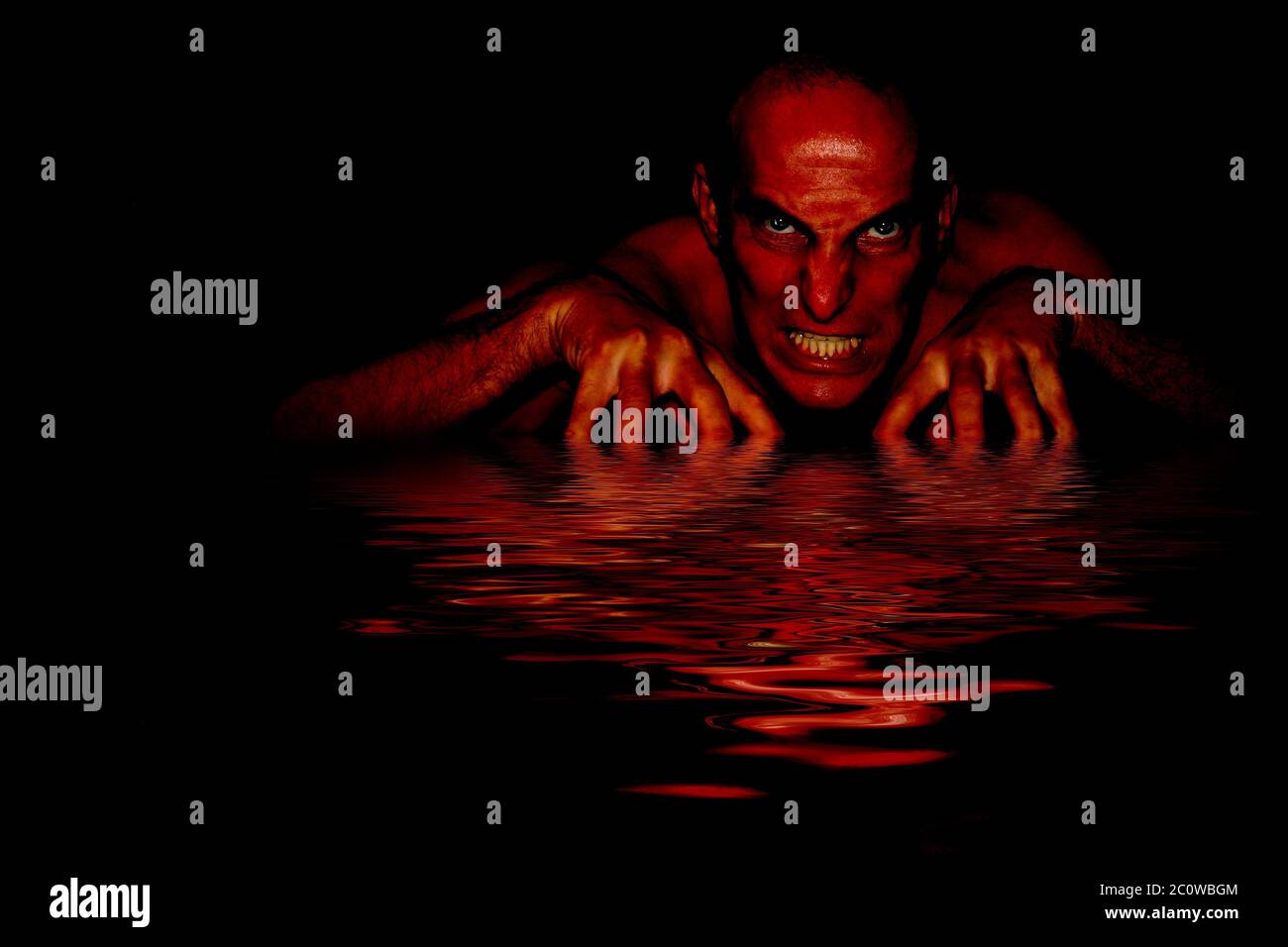 colour teeth face mimic art horror mystic expression red dangerous