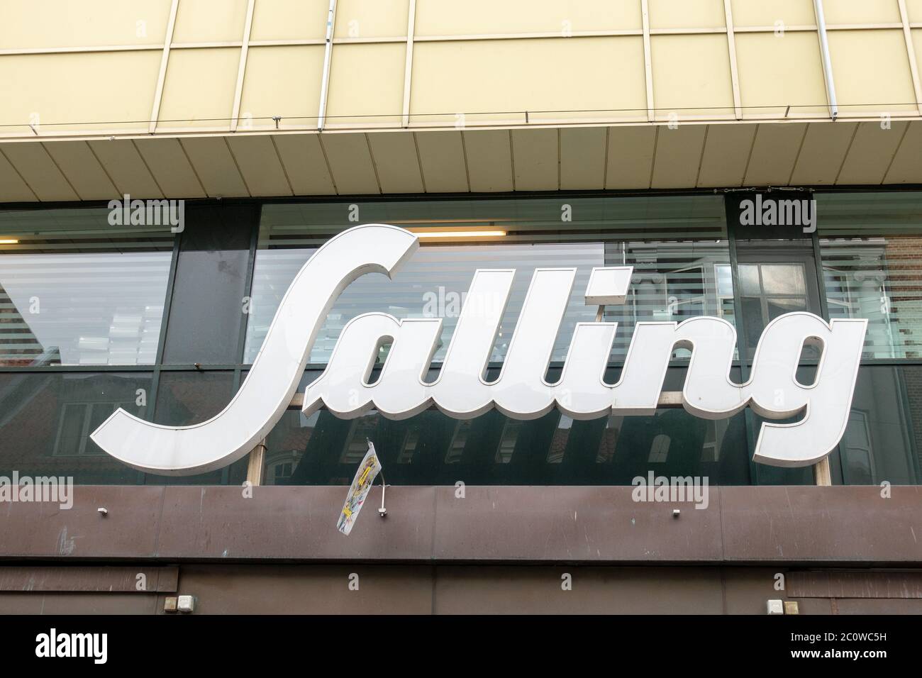 The Salling Department Store Sign And Entrance Aarhus Denmark Stock Photo